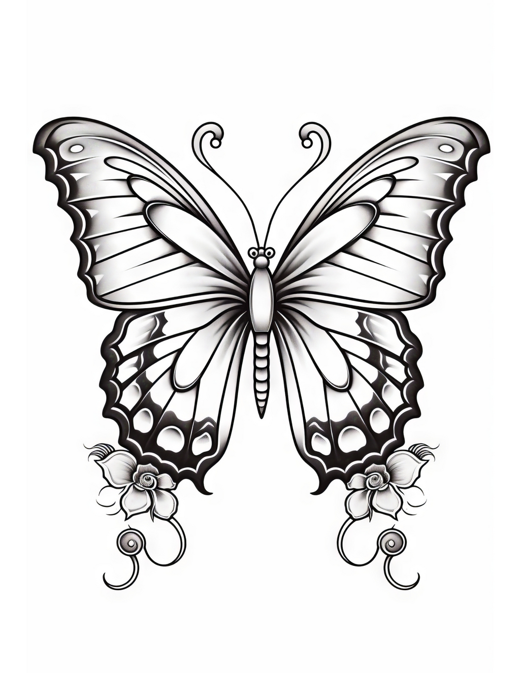 Butterflies Coloring Book