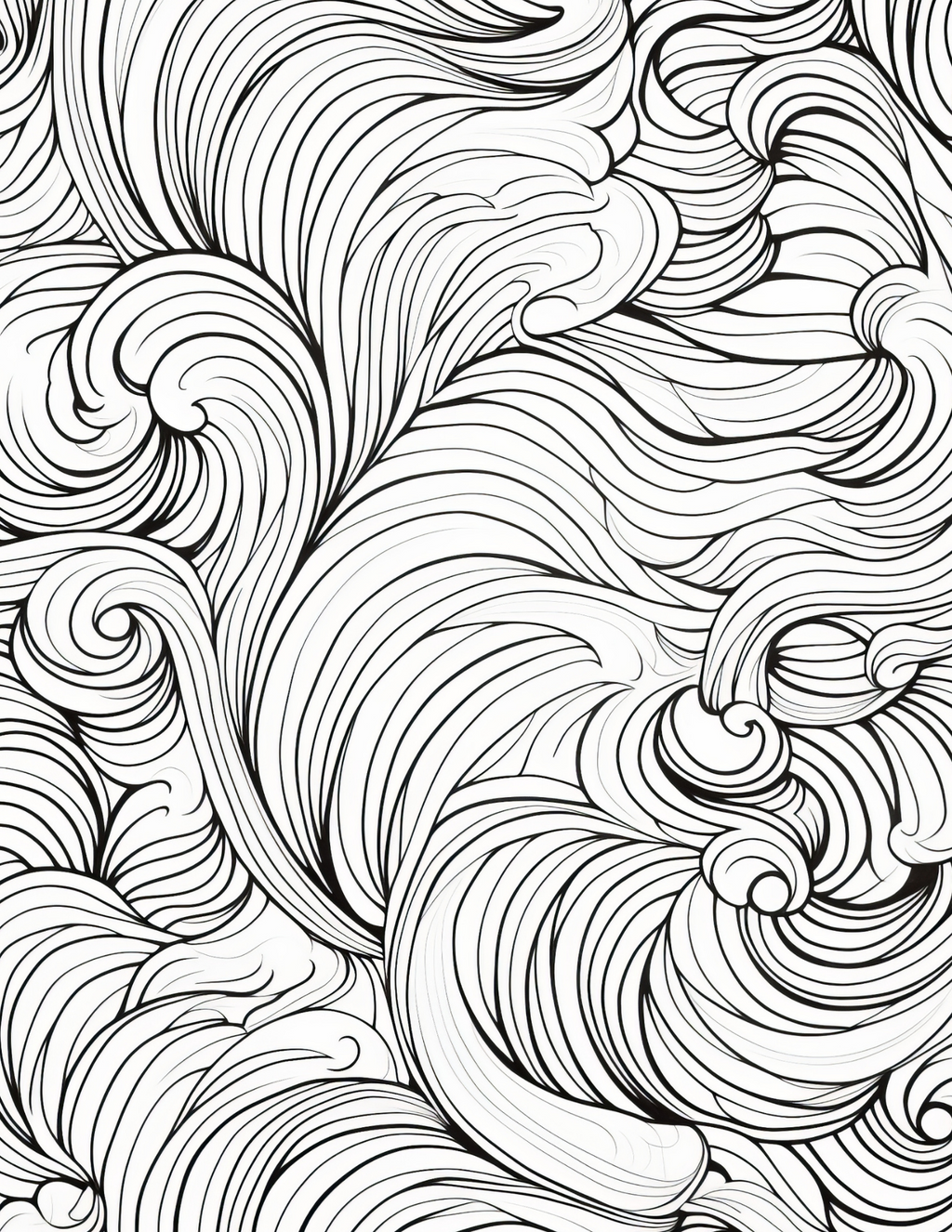 Calming Waves Coloring Book