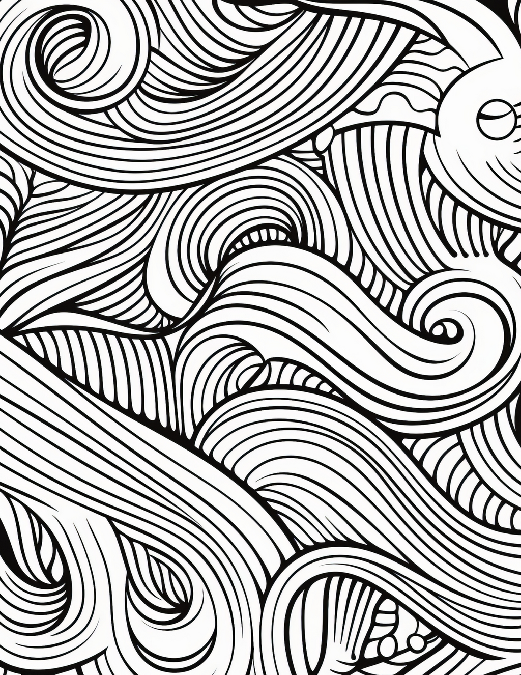 Calming Waves Coloring Book