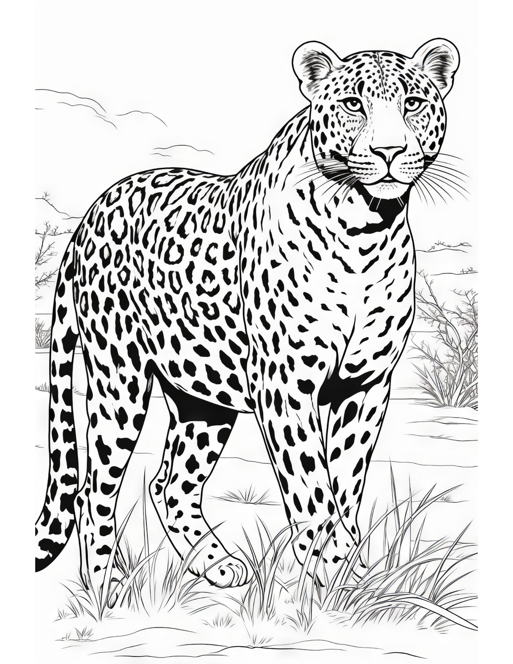 Wild Animals Coloring Book